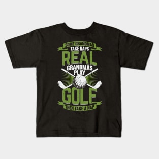 Funny Golf Golfing Grandma Grandmother Gift Kids T-Shirt